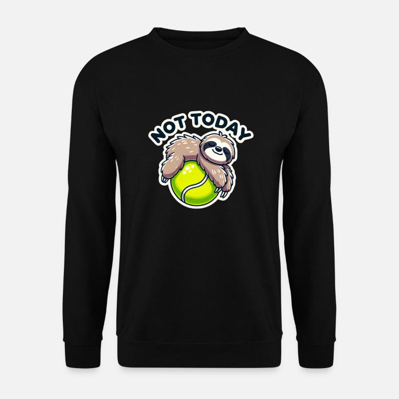 Tennisball mit Faultier - Unisex Pullover - Schwarz