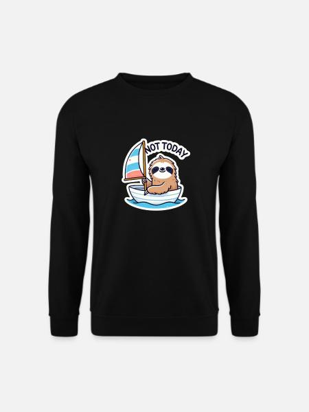 Sailing boat with sloth - Unisex Sweatshirt - black