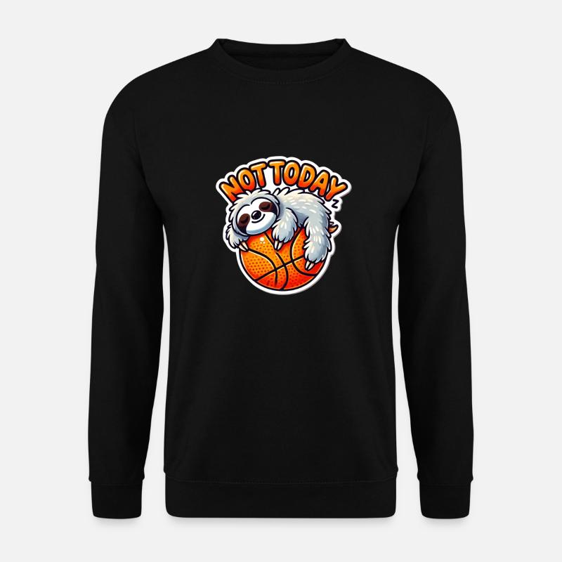 Basketball mit Faultier - Unisex Pullover - Schwarz