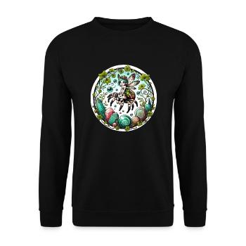 Cute Spider Fairy - Unisex Sweatshirt - black - Front - Alina (178cm) & Michal (187cm)
