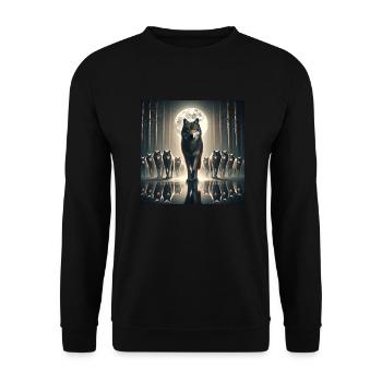Mâle alpha - Sweat-shirt Unisexe - noir - Devant - Alina (178cm) & Michal (187cm)