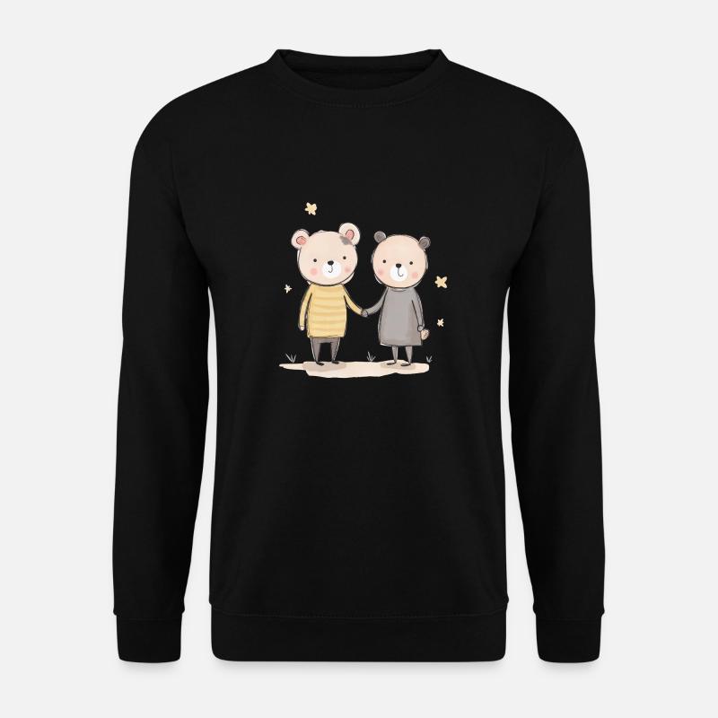 Bären-Paar - Unisex Pullover - Schwarz