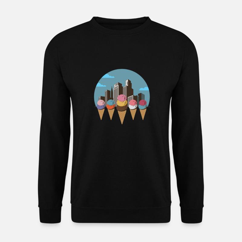 Eiscreme-Stadt - Unisex Pullover - Schwarz