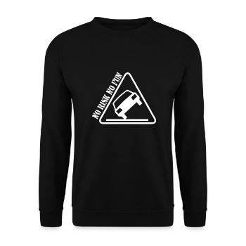 Pas de risque pas de plaisir drôle cadeau tuning voiture - Sweat-shirt Unisexe - noir - Devant - Alina (178cm) & Michal (187cm)