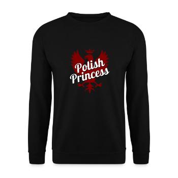 Polish Princess - Polen - Prinzessin Poland Polska - Unisex Sweatshirt - black - Front - Alina (178cm) & Michal (187cm)