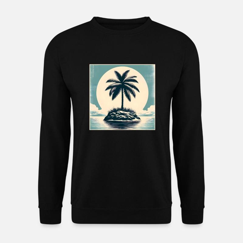 Palmeninsel - Unisex Pullover - Schwarz