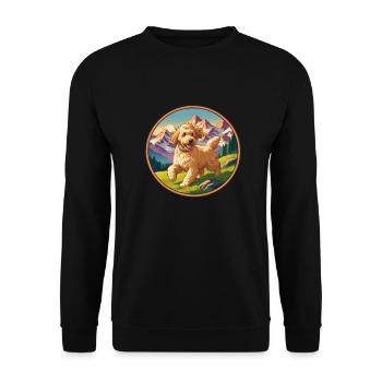 Golden Doodles Berge Vitage - Unisex Pullover - Schwarz - Vorne - Alina (178cm) & Michal (187cm)