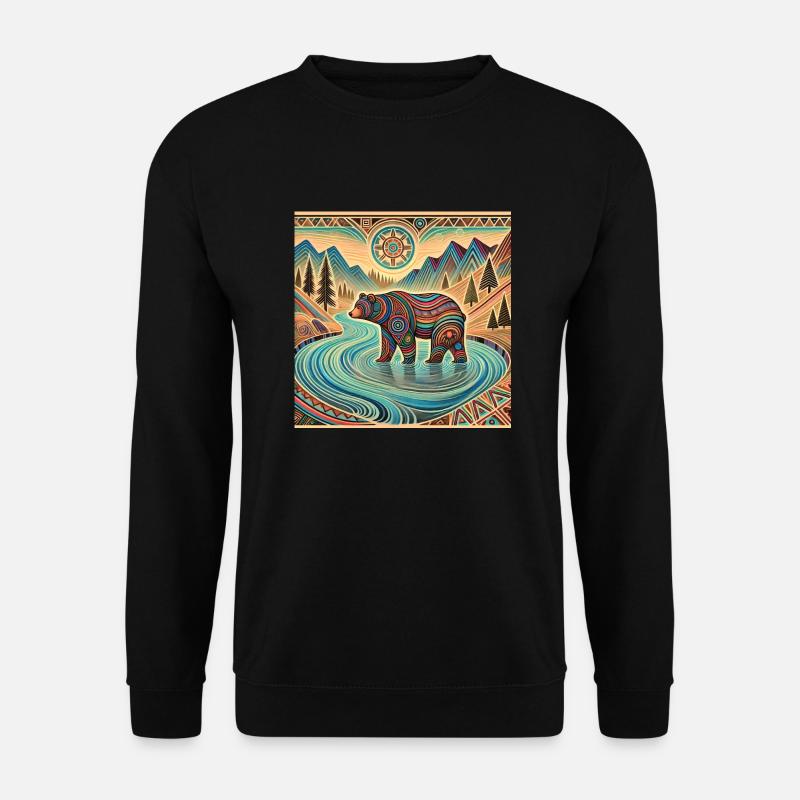 Krafttier Bär - Unisex Pullover - Schwarz