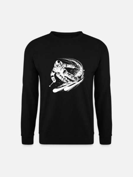 Extremer Pulverschnee und Action auf der Piste - Unisex Pullover - Schwarz