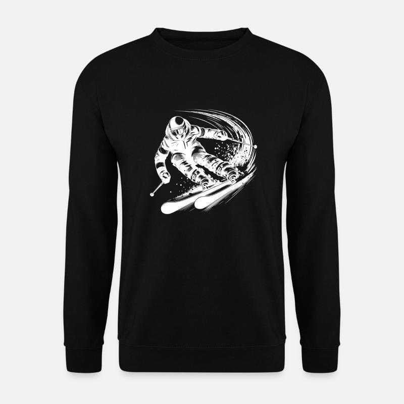 Extremer Pulverschnee und Action auf der Piste - Unisex Pullover - Schwarz