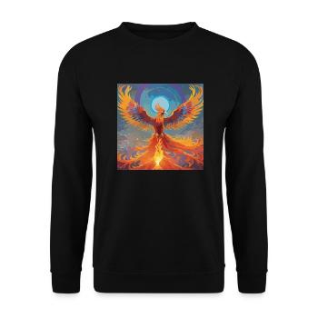 Rise of the Phoenix - Unisex Pullover - Schwarz - Vorne - Alina (178cm) & Michal (187cm)
