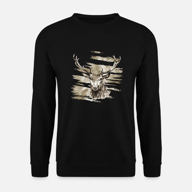 Hirsch - Unisex Pullover - Schwarz