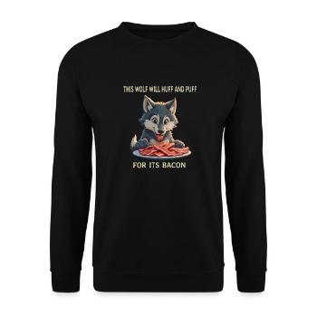 Bacon lover - Unisex Sweatshirt - black - Front - Alina (178cm) & Michal (187cm)