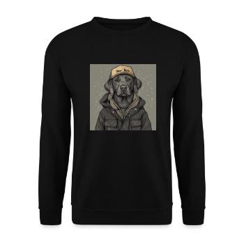 My friend Bo - Unisex Pullover - Schwarz - Vorne - Alina (178cm) & Michal (187cm)