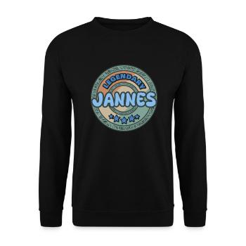 Cadeau pour Jannes - Sweat-shirt Unisexe - noir - Devant - Alina (178cm) & Michal (187cm)