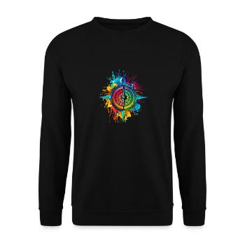 Kompass - Unisex Pullover - Schwarz - Vorne - Alina (178cm) & Michal (187cm)