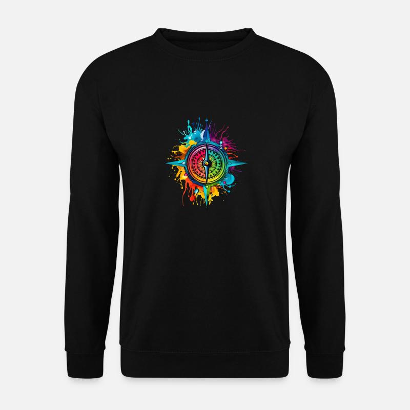 Kompass - Unisex Pullover - Schwarz