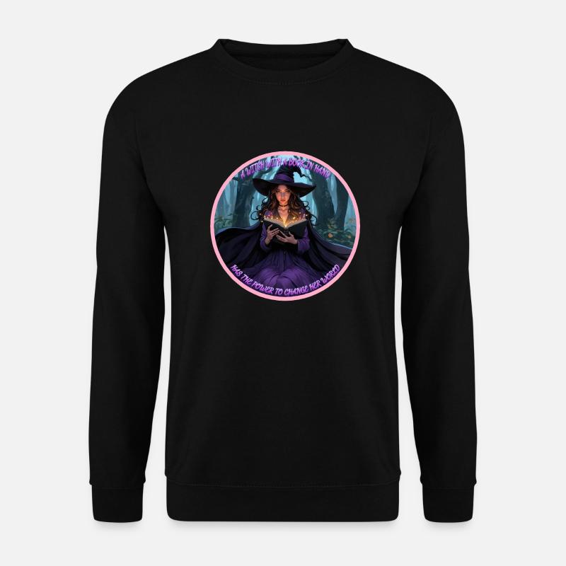 Reading witch - Unisex Sweatshirt - black
