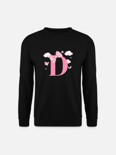 Pink Letter D Clouds - Unisex Sweatshirt - black