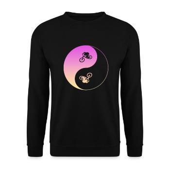 biken - Unisex Pullover - Schwarz - Vorne - Alina (178cm) & Michal (187cm)