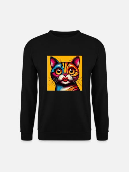 Pop Kitty Kiss - Unisex Sweatshirt - black