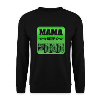 Mutter 2000 - Unisex Pullover - Schwarz - Vorne - Alina (178cm) & Michal (187cm)