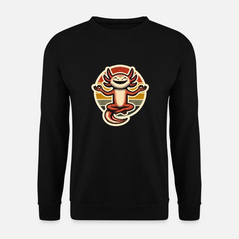 Axolotl does yoga - Unisex Sweatshirt - black