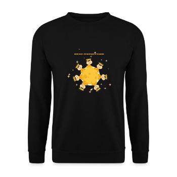 Stand Tall, Stay Unique – Cute Giraffe Motivationa - Unisex Sweatshirt - black - Front - Alina (178cm) & Michal (187cm)