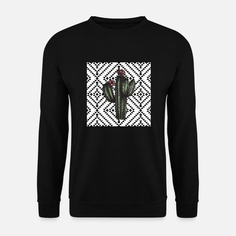 Cactus Geometric Pattern Design - Unisex Sweatshirt - black