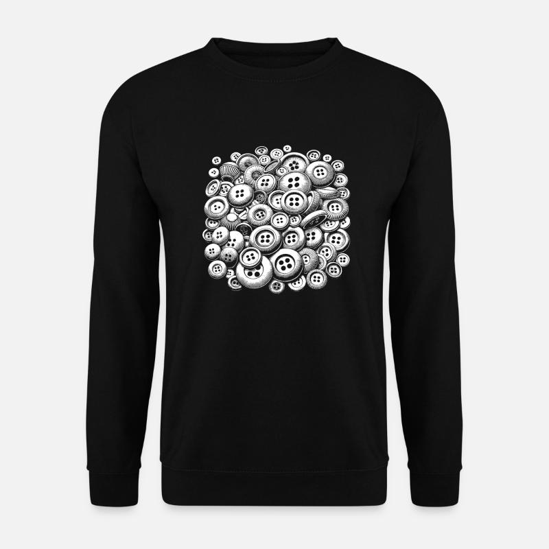 Knöpfe - Unisex Pullover - Schwarz