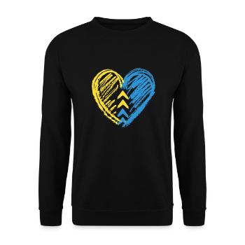 Diagramm des Down-Syndroms der Herzschleife - Unisex Pullover - Schwarz - Vorne - Alina (178cm) & Michal (187cm)