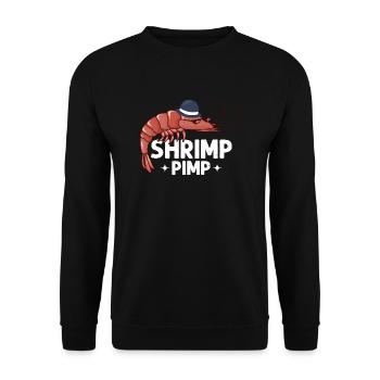 Shrimp Pimp Shrimp Lover Seafood - Unisex Sweatshirt - black - Front - Alina (178cm) & Michal (187cm)