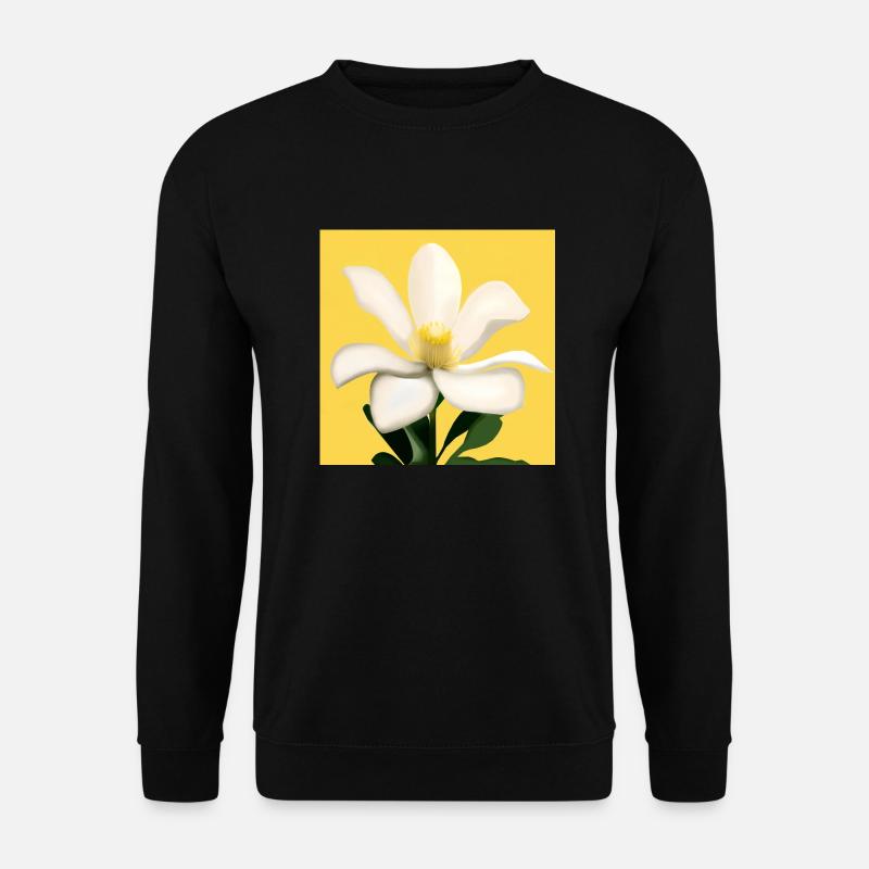 Une fleur blanche impressionnante - Sweat-shirt Unisexe - noir