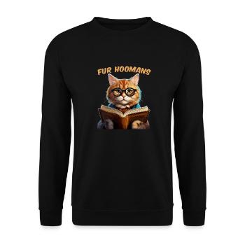 FUR HOOMANS - Unisex Sweatshirt - black - Front - Alina (178cm) & Michal (187cm)