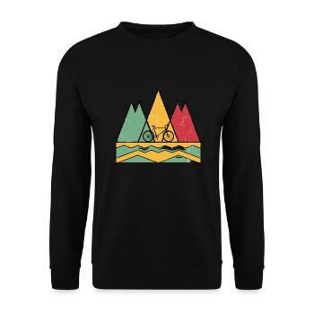 Radtouren - Unisex Pullover - Schwarz - Vorne - Alina (178cm) & Michal (187cm)