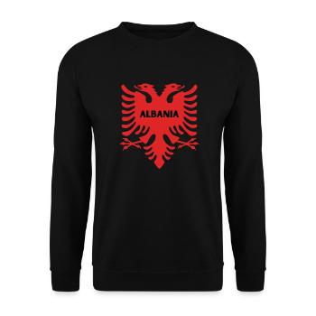 Aigle d’Albanie - Sweat-shirt Unisexe - noir - Devant - Alina (178cm) & Michal (187cm)