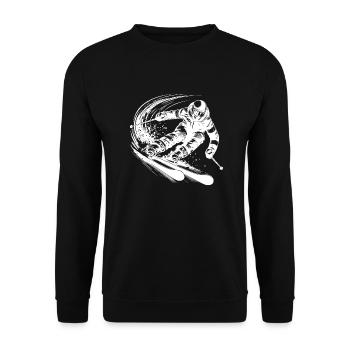 Skiing Speed and precision in the snow - Unisex Sweatshirt - black - Front - Alina (178cm) & Michal (187cm)