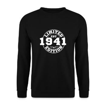 1941 Limitierte Auflage - Unisex Pullover - Schwarz - Vorne - Alina (178cm) & Michal (187cm)