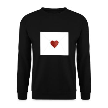 love letter - Unisex Sweatshirt - black - Front - Alina (178cm) & Michal (187cm)