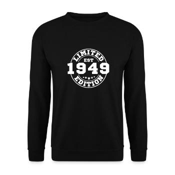 1949 Limitierte Auflage - Unisex Pullover - Schwarz - Vorne - Alina (178cm) & Michal (187cm)