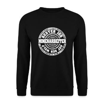 Geschenk für Minenarbeiter - Unisex Pullover - Schwarz - Vorne - Alina (178cm) & Michal (187cm)