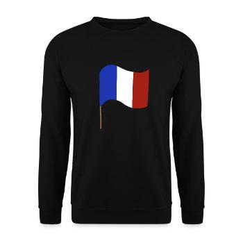 Drapeau français - Sweat-shirt Unisexe - noir - Devant - Alina (178cm) & Michal (187cm)