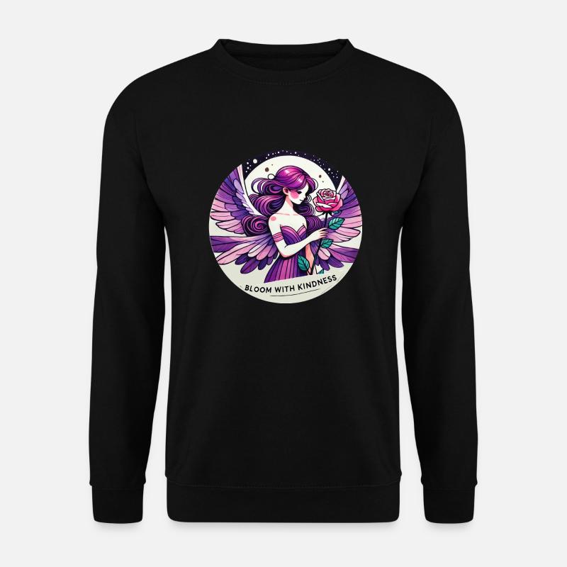 Blühen Sie mit Freundlichkeit - Unisex Pullover - Schwarz