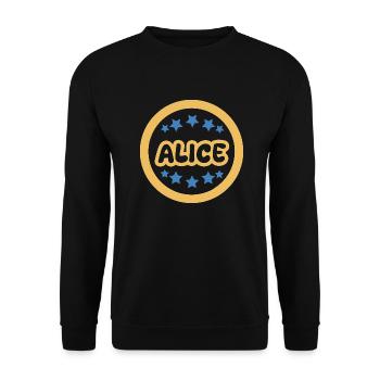 Alice - Unisex Sweatshirt - black - Front - Alina (178cm) & Michal (187cm)
