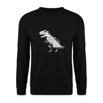 Dinosaures dinosaures dinosaures t-rex - Sweat-shirt Unisexe - noir - Devant - Alina (178cm) & Michal (187cm)