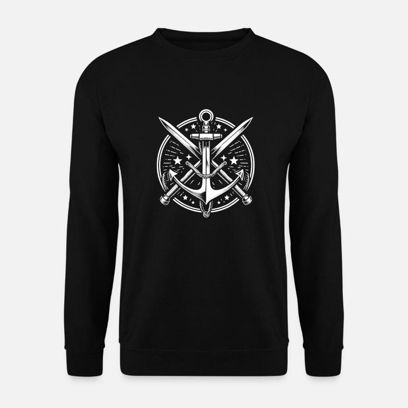 Anker und Schwerter - Unisex Pullover - Schwarz