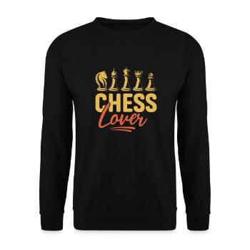 Chess Junkie Cadeau Echecs Sport Maître d’échecs - Sweat-shirt Unisexe - noir - Devant - Alina (178cm) & Michal (187cm)