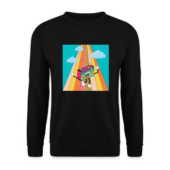 Radiomann - Unisex Pullover - Schwarz - Vorne - Alina (178cm) & Michal (187cm)