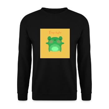 Frog-tastic Nr.2 - Unisex Pullover - Schwarz - Vorne - Alina (178cm) & Michal (187cm)