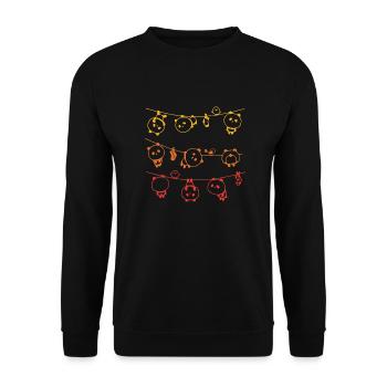 Drôle Panda Panda Ours Disant Lundi Cadeau - Sweat-shirt Unisexe - noir - Devant - Alina (178cm) & Michal (187cm)